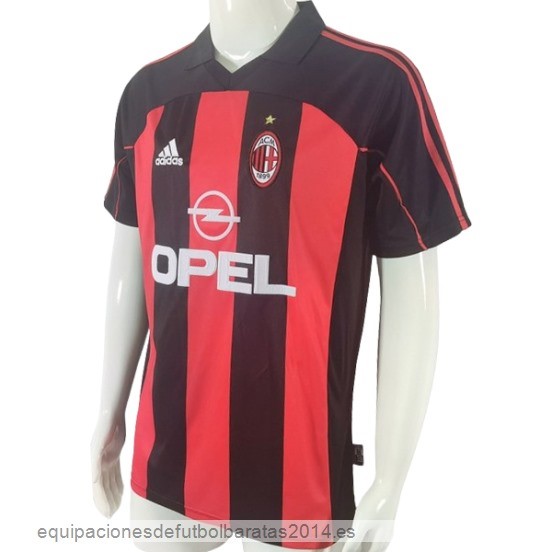 Nuevo 1ª Camiseta AC Milan Retro 2000 2002 Rojo Baratas